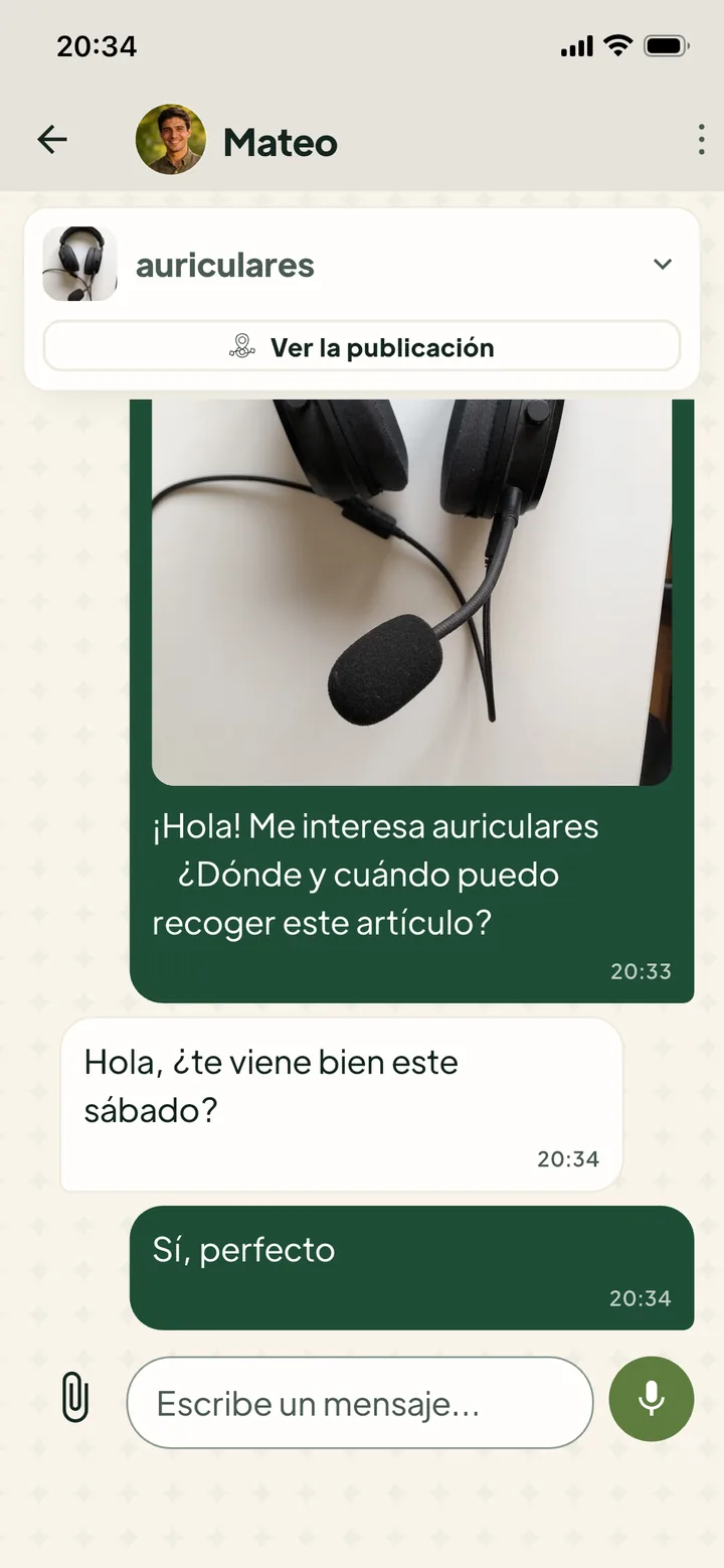 Givore app screen — chat